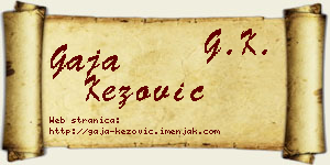 Gaja Kezović vizit kartica
